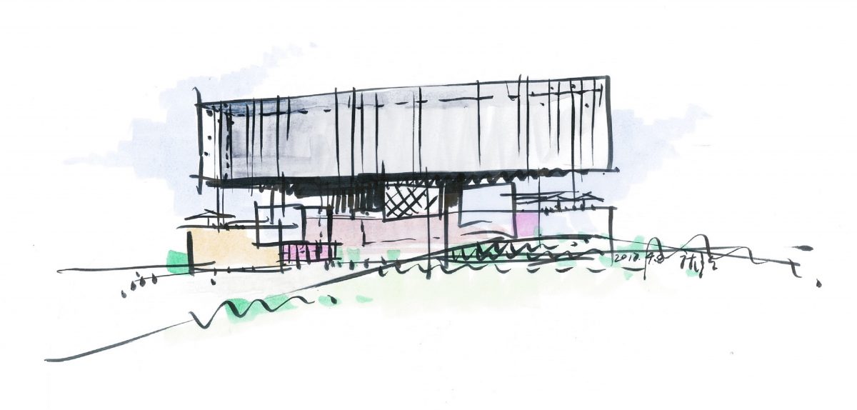 Hangzhou Canal Art Center Hand Sketch